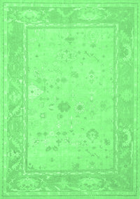 Oriental Emerald Green Traditional Rug, tr540emgrn