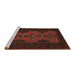 Sideview of Machine Washable Persian Brown Traditional Rug, wshtr541brn