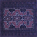 Square Persian Blue Traditional Rug, tr541blu