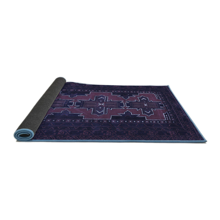 Sideview of Persian Blue Traditional Rug, tr541blu