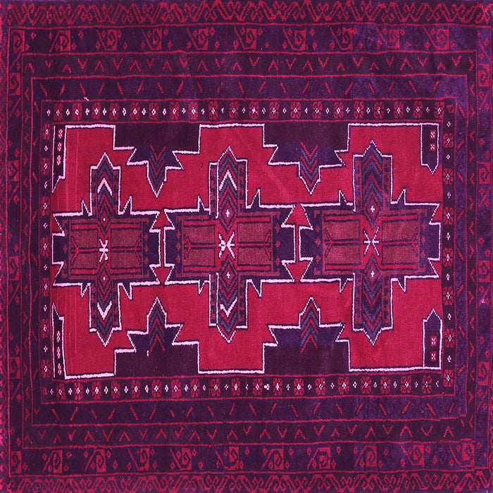 Square Machine Washable Persian Pink Traditional Rug, wshtr541pnk