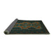 Sideview of Persian Turquoise Traditional Rug, tr541turq