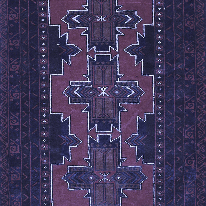 Machine Washable Persian Blue Traditional Rug, wshtr541blu