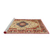 Sideview of Machine Washable Traditional Fire Brick Red Rug, wshtr542