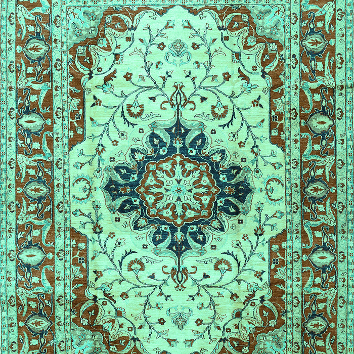 Medallion Turquoise Traditional Rug, tr542turq