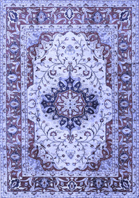 Medallion Blue Traditional Rug, tr542blu