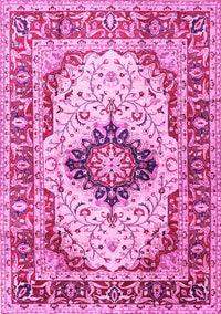 Medallion Pink Traditional Rug, tr542pnk