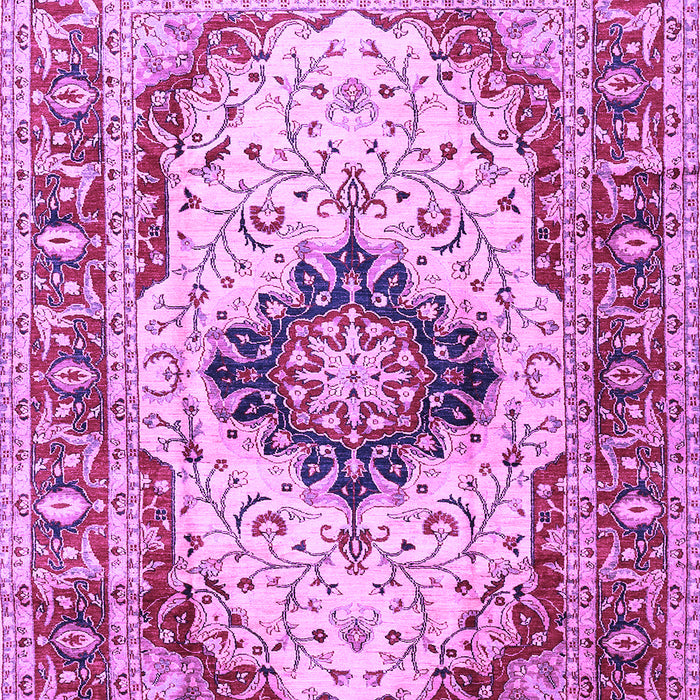 Machine Washable Medallion Purple Traditional Area Rugs, wshtr542pur