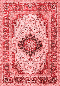 Medallion Red Traditional Rug, tr542red