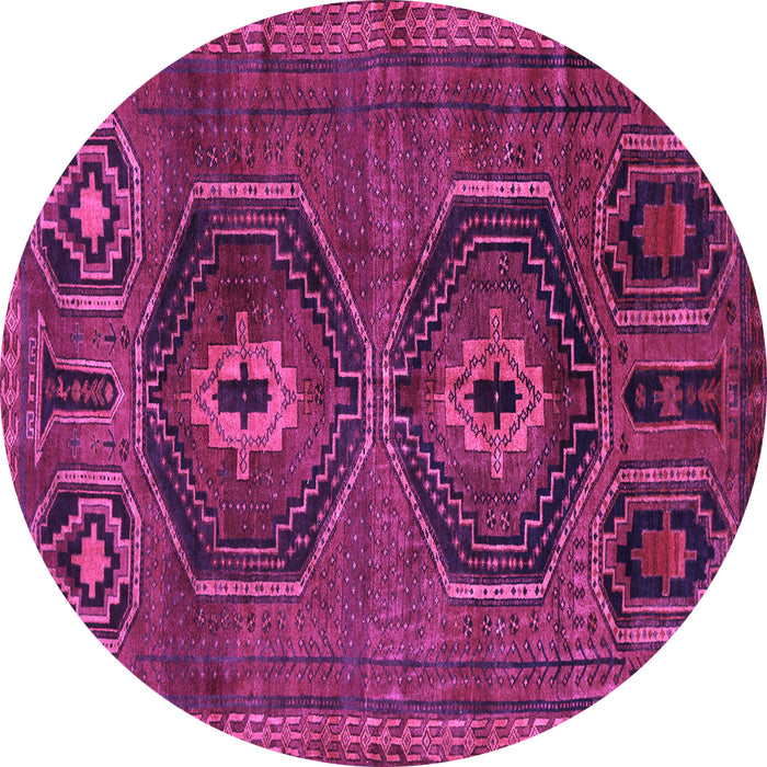 Round Machine Washable Persian Purple Traditional Area Rugs, wshtr543pur