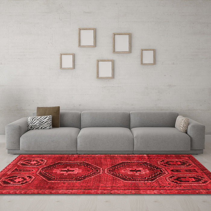 Traditional Red Washable Rugs