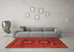 Machine Washable Persian Orange Traditional Area Rugs in a Living Room, wshtr543org