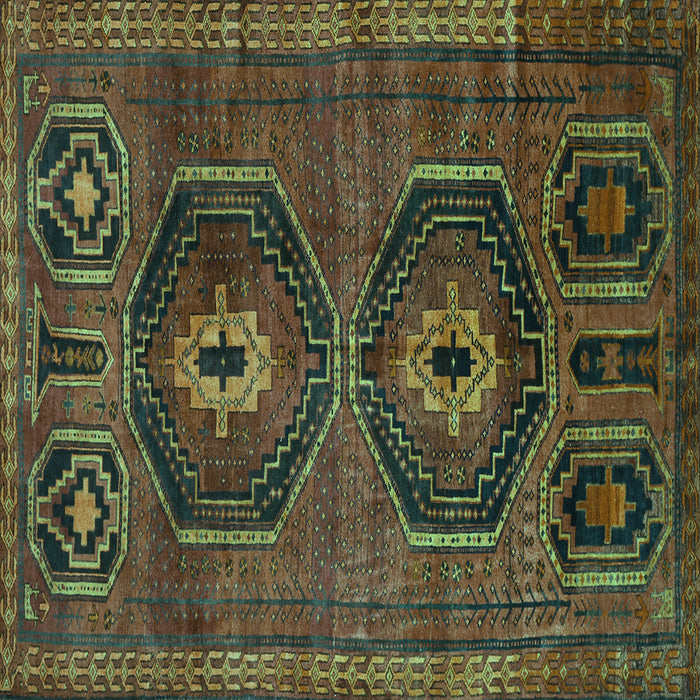 Square Persian Turquoise Traditional Rug, tr543turq