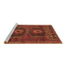 Sideview of Machine Washable Persian Brown Traditional Rug, wshtr543brn