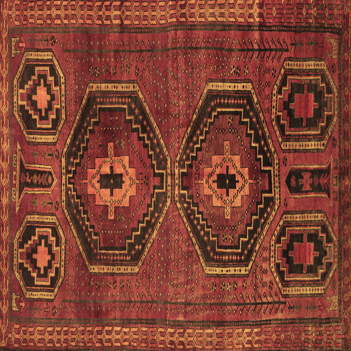Square Machine Washable Persian Brown Traditional Rug, wshtr543brn