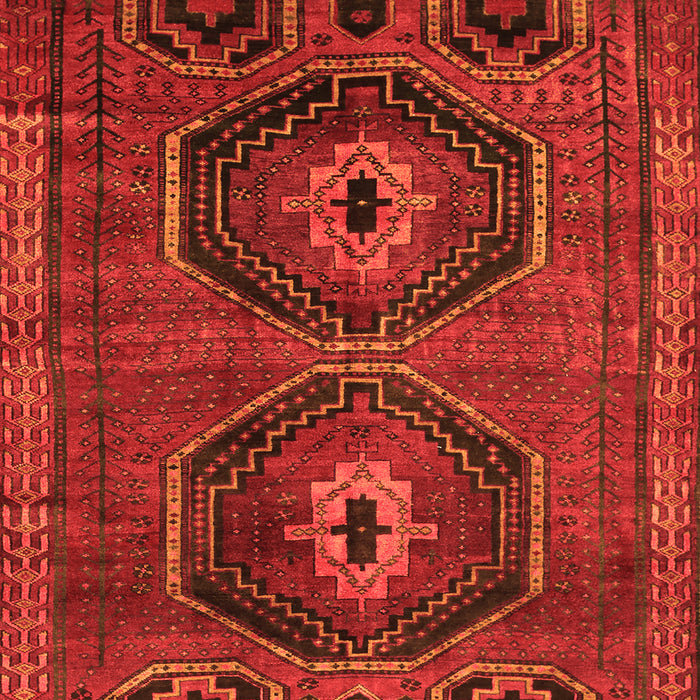 Serging Thickness of Machine Washable Persian Orange Traditional Area Rugs, wshtr543org