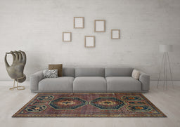 Machine Washable Persian Light Blue Traditional Rug in a Living Room, wshtr543lblu