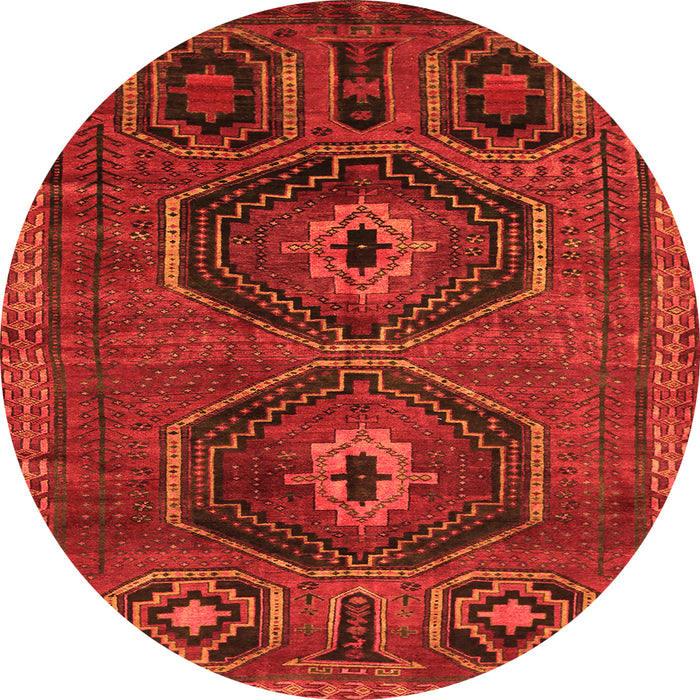 Square Persian Orange Traditional Rug, tr543org