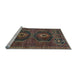 Sideview of Machine Washable Persian Light Blue Traditional Rug, wshtr543lblu