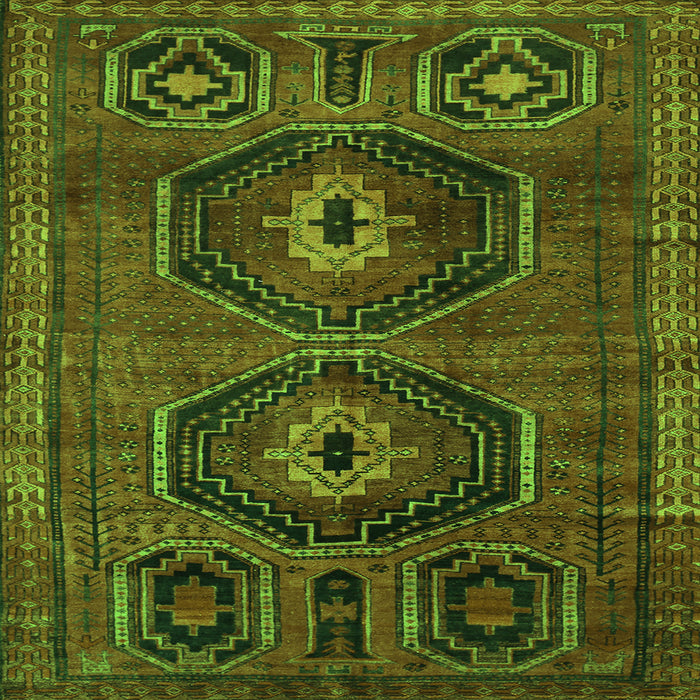 Serging Thickness of Persian Green Traditional Rug, tr543grn
