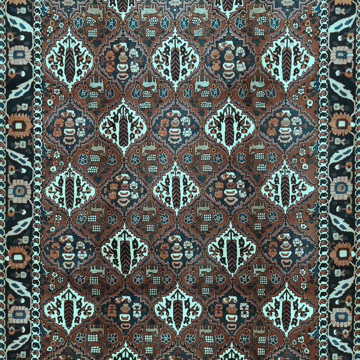 Machine Washable Persian Light Blue Traditional Rug, wshtr544lblu