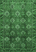 Machine Washable Persian Emerald Green Traditional Area Rugs, wshtr544emgrn