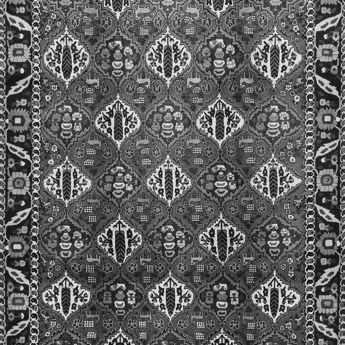 Serging Thickness of Machine Washable Persian Gray Traditional Rug, wshtr544gry