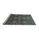 Sideview of Machine Washable Persian Light Blue Traditional Rug, wshtr544lblu