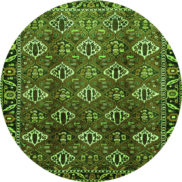 Machine Washable Persian Green Traditional Area Rugs, wshtr544grn