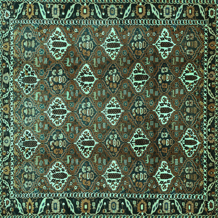 Square Persian Turquoise Traditional Rug, tr544turq