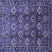 Square Persian Blue Traditional Rug, tr544blu