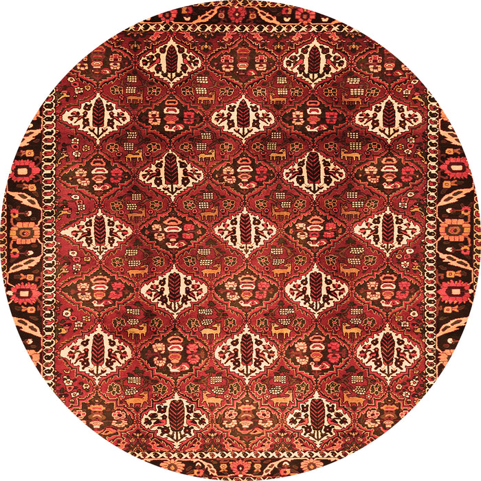 Machine Washable Persian Orange Traditional Area Rugs, wshtr544org