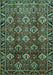 Machine Washable Persian Turquoise Traditional Area Rugs, wshtr544turq