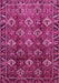 Machine Washable Persian Pink Traditional Rug, wshtr544pnk