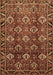 Machine Washable Persian Brown Traditional Rug, wshtr544brn