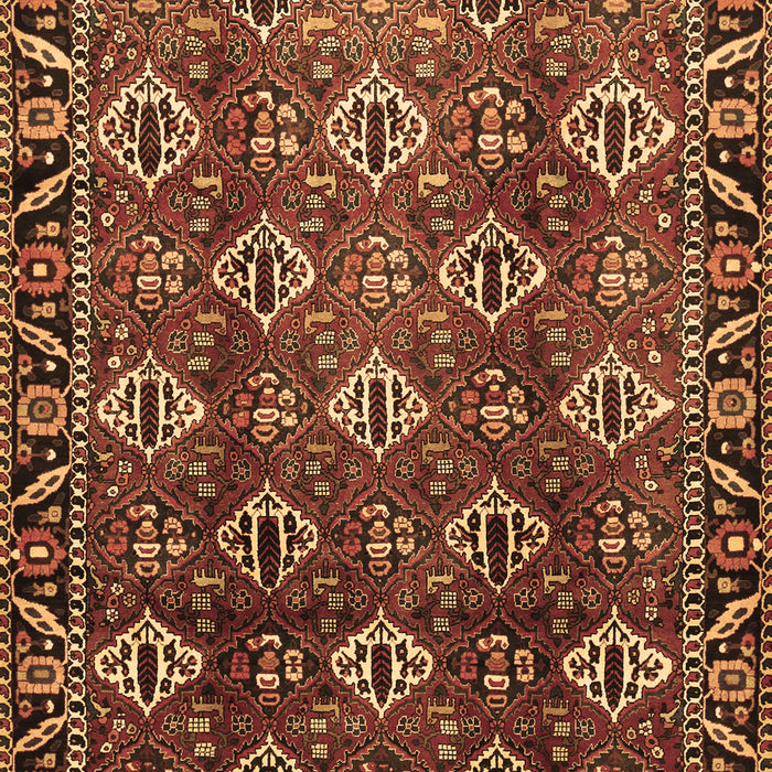 Machine Washable Persian Brown Traditional Rug, wshtr544brn