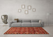 Machine Washable Persian Orange Traditional Area Rugs in a Living Room, wshtr544org