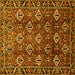 Square Persian Yellow Traditional Rug, tr544yw