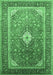 Medallion Emerald Green Traditional Rug, tr545emgrn