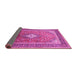 Sideview of Medallion Pink Traditional Rug, tr545pnk