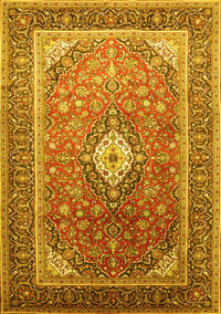 Medallion Yellow Traditional Rug, tr545yw