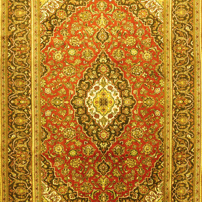 Medallion Yellow Traditional Rug, tr545yw