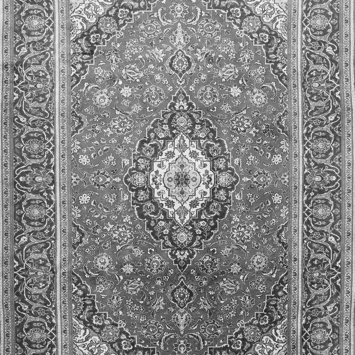 Serging Thickness of Machine Washable Medallion Gray Traditional Rug, wshtr545gry