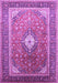 Machine Washable Medallion Purple Traditional Area Rugs, wshtr545pur