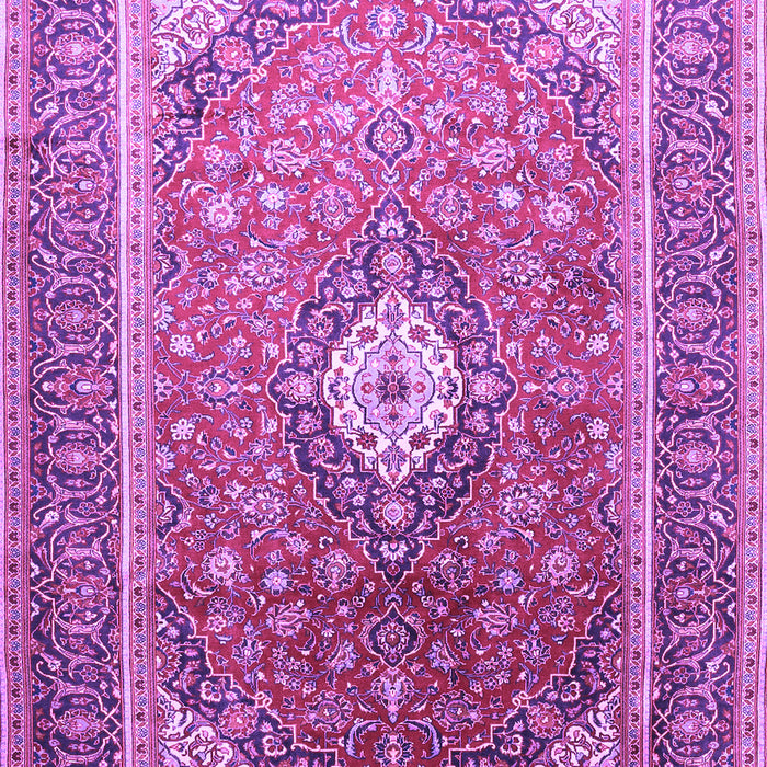 Machine Washable Medallion Purple Traditional Area Rugs, wshtr545pur