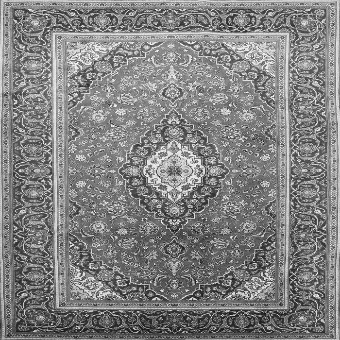 Serging Thickness of Medallion Gray Traditional Rug, tr545gry