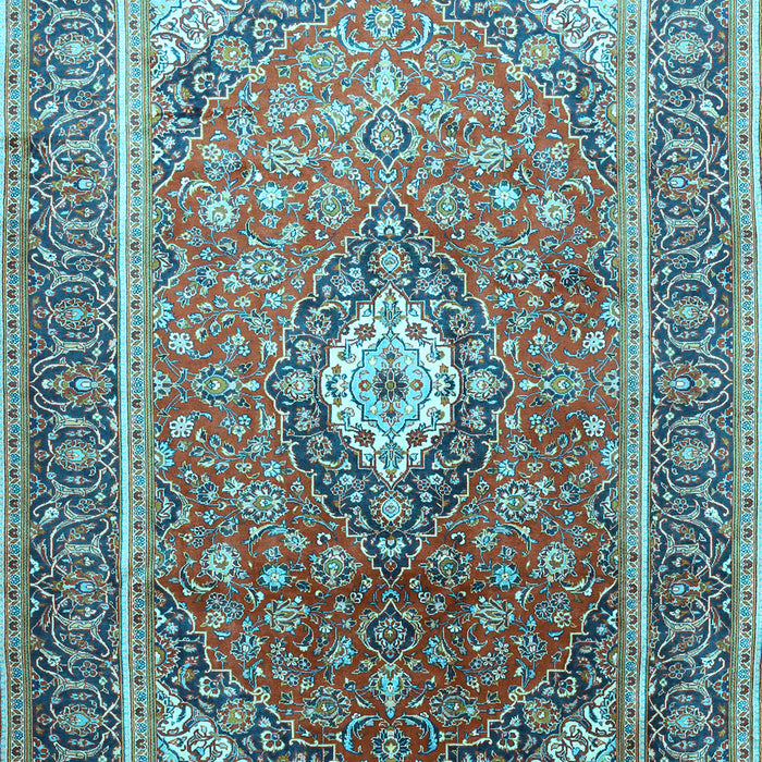Medallion Light Blue Traditional Rug, tr545lblu