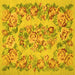 Square Medallion Yellow French Rug, tr546yw