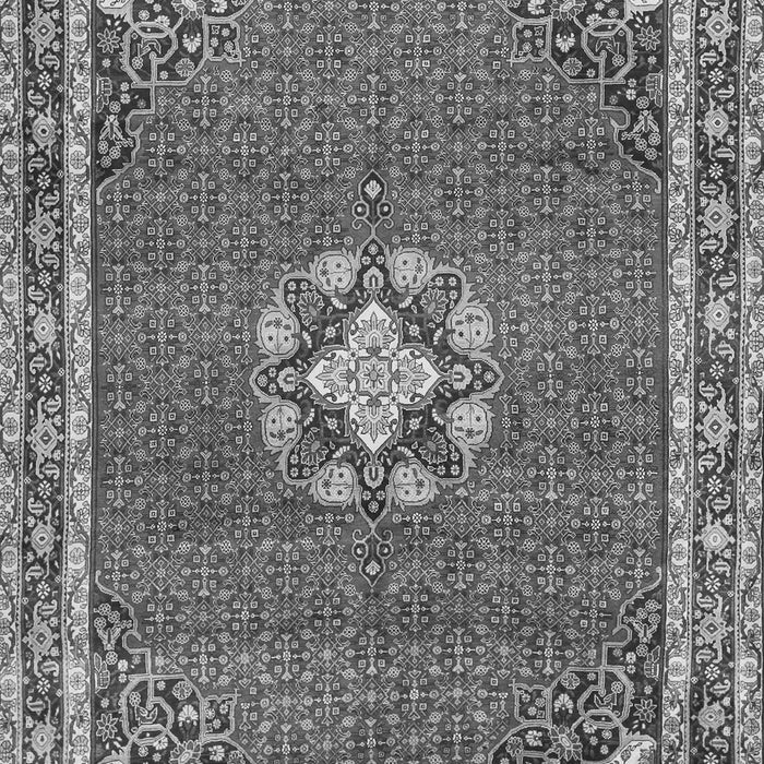 Serging Thickness of Machine Washable Medallion Gray Traditional Rug, wshtr547gry