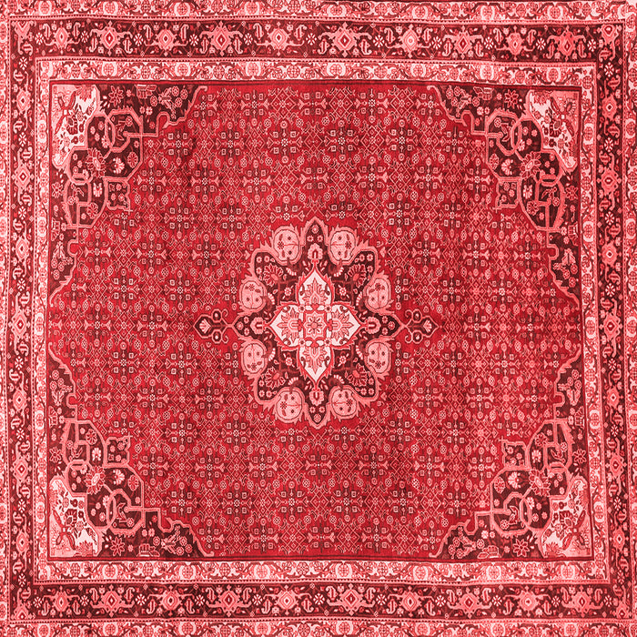 Machine Washable Medallion Red Traditional Rug, wshtr547red